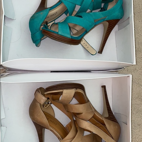 Size 7 Strappy sandal heels - Picture 2 of 5